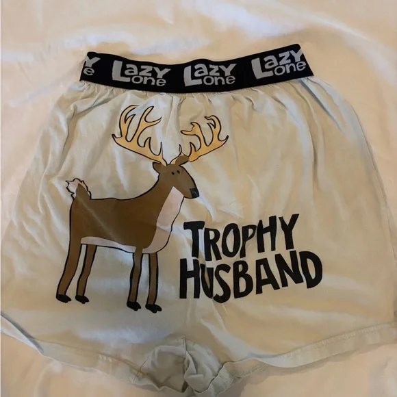 Lazy One Light Teal Trophy Husband Boxer Shorts Unisex - Picture 2 of 2